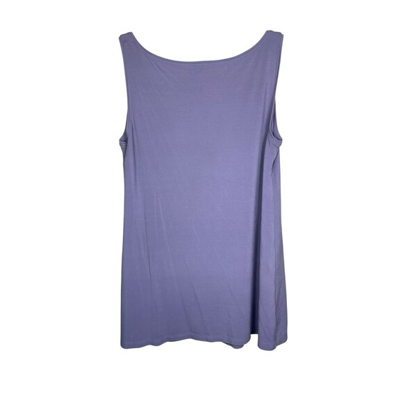 EILEEN FISHER Tank Top PS Stretch Silk Jersey Scoop Neck Sleeveless Embellished - Picture 2 of 10